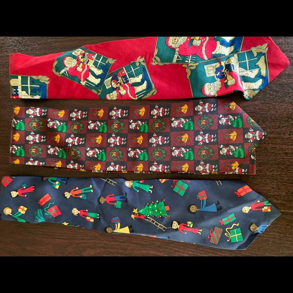 Three fun Christmas ties.